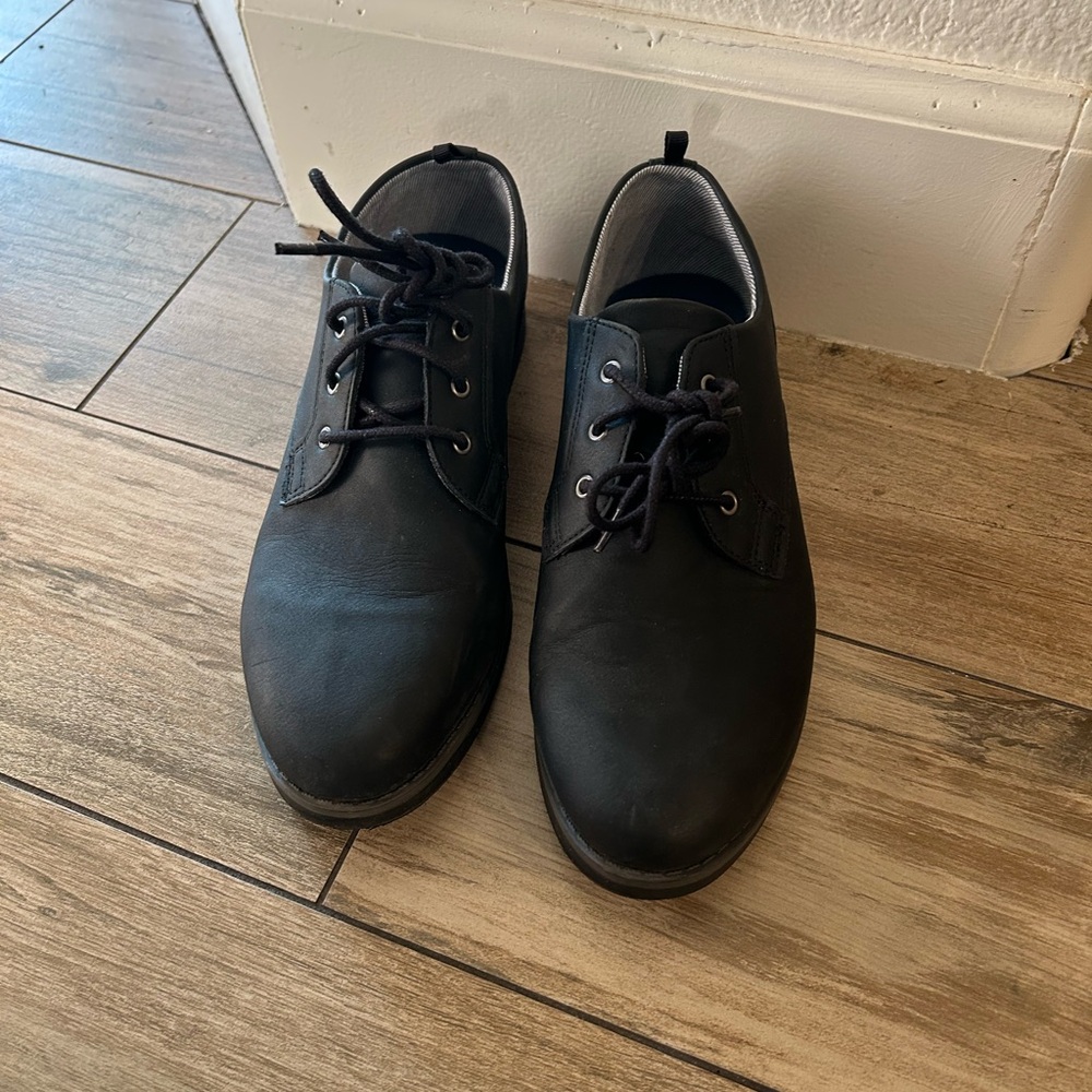 wonder nation Black Lace-Up Derby Shoes